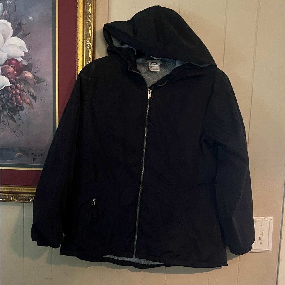 Avalanche Black Hooded Raincoat